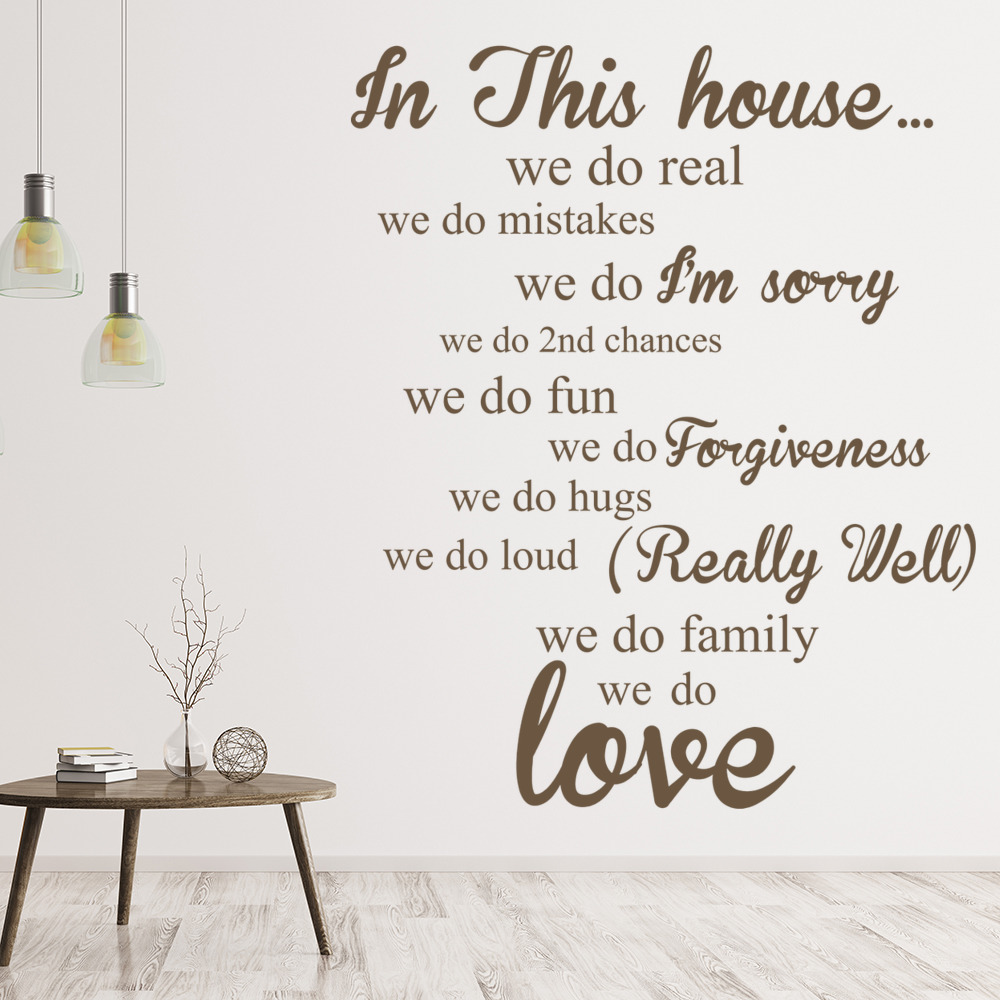In This House Family Quote Wall Sticker - Mod9