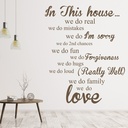 In This House Family Quote Wall Sticker - Mod9