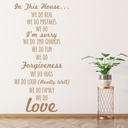 In This House We Do Family Quote Wall Sticker
