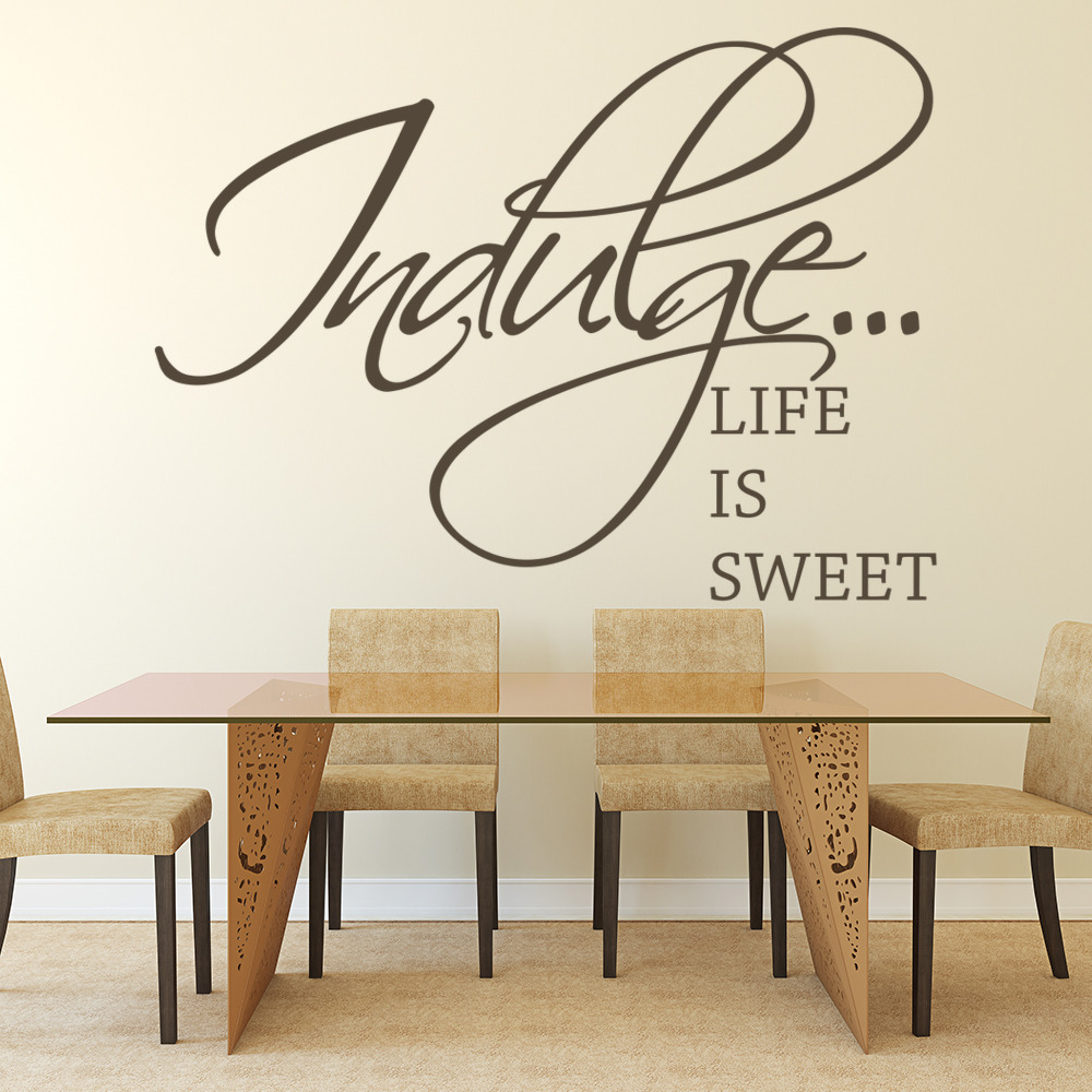 Indulge Kitchen Quote Wall Sticker