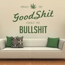 Inhale Exhale Cannabis Weed Wall Sticker