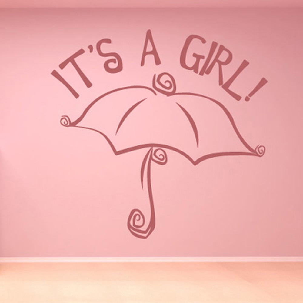 It's A Girl Baby Shower Wall Sticker - Mod8