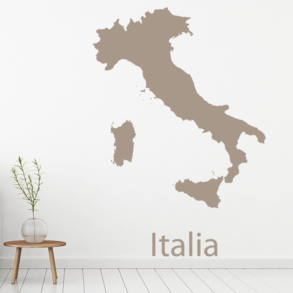 Italy Map Wall Sticker