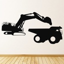 JCB Digger Lorry Truck Wall Sticker