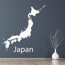 Japan Map Wall Sticker