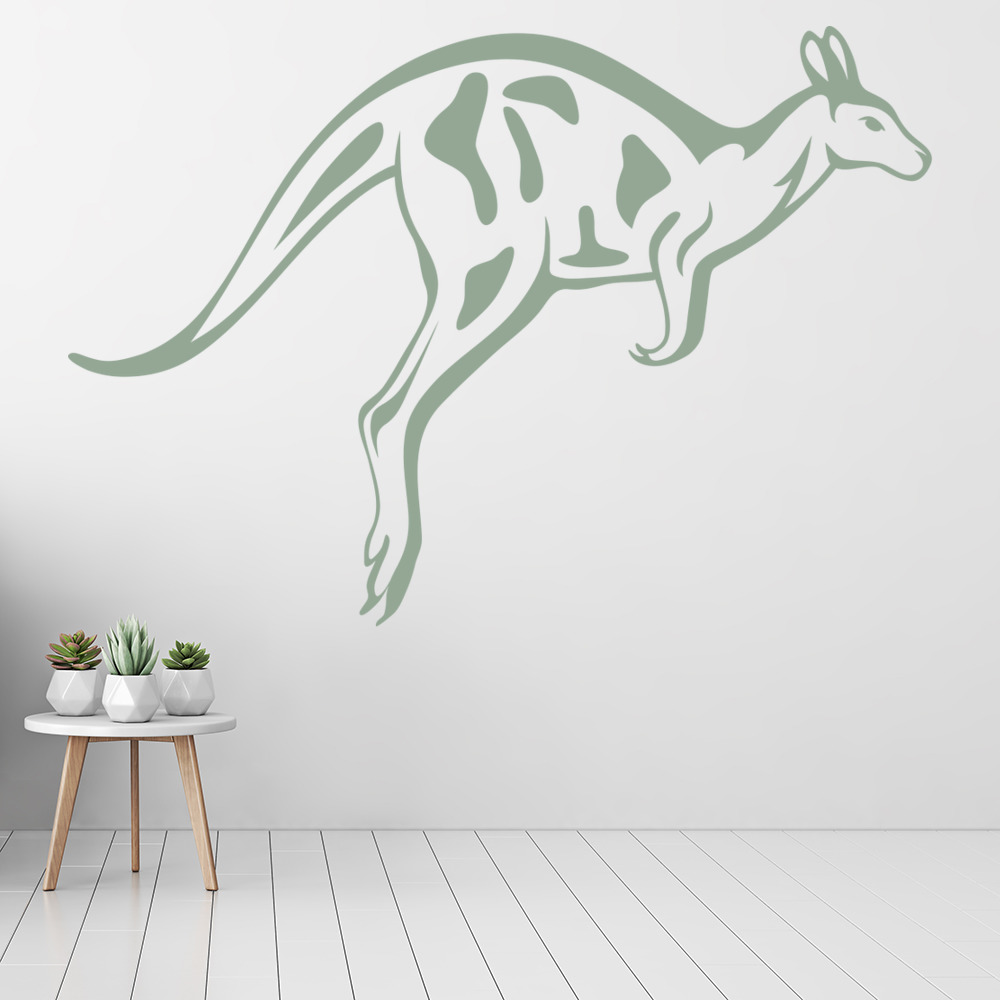Jumping Kangaroo Wild Animals Wall Sticker