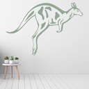 Jumping Kangaroo Wild Animals Wall Sticker