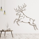 Jumping Stag Deer Woodland Animals Wall Sticker
