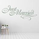 Just Married Wedding Wall Sticker