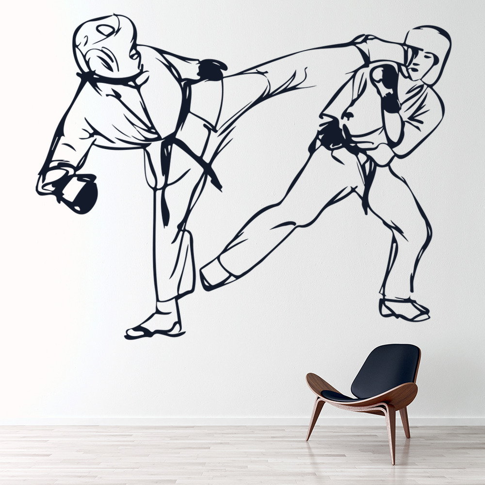 Karate Fight Martial Arts Wall Sticker