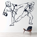 Karate Fight Martial Arts Wall Sticker