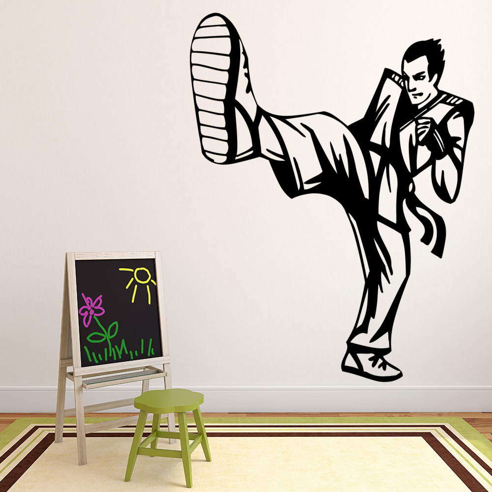 Karate Kick Martial Arts Wall Sticker - Mod7