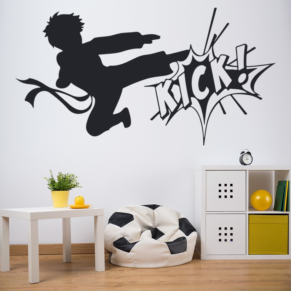 Karate Kick! Martial Arts Wall Sticker