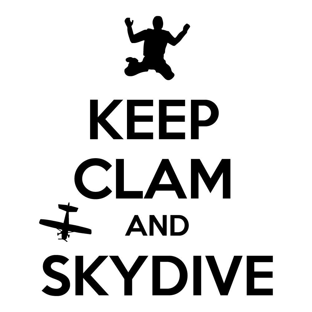 Keep Calm And Skydive Skydiving Wall Sticker