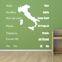 Language Basics Italian School Education Wall Sticker