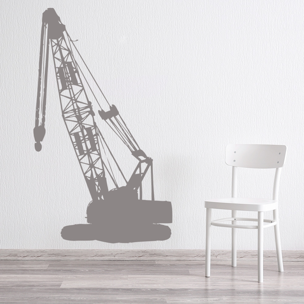 Large Crane Construction Building Wall Sticker
