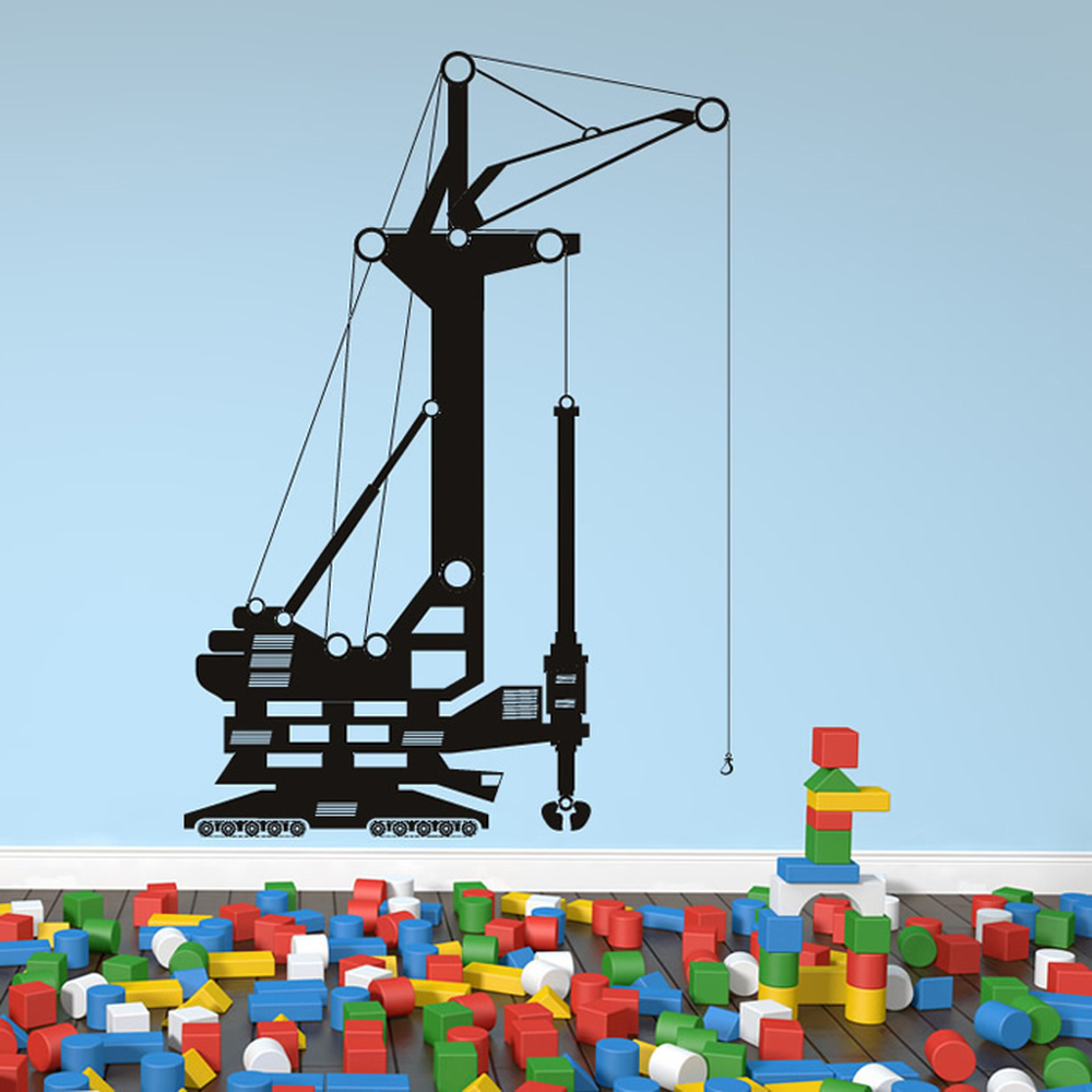 Large Crane Industrial Machines Wall Sticker
