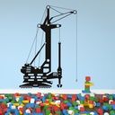 Large Crane Industrial Machines Wall Sticker