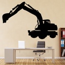 Large Digger Construction Building Wall Sticker