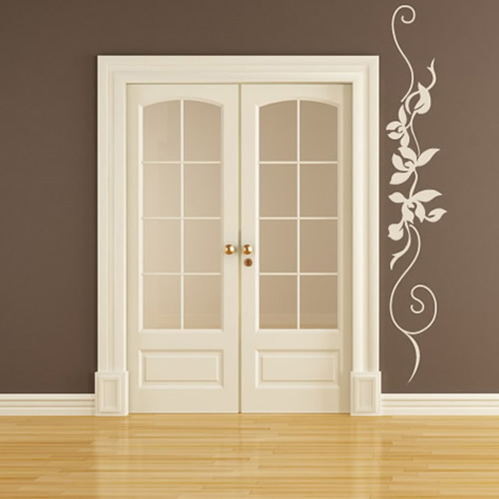 Leaf Vine Flower Headboard Wall Sticker