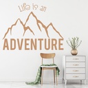 Life Is An Adventure Mountain Quote Wall Sticker