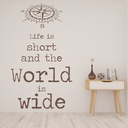 Life Is Short Inspirational Quote Wall Sticker