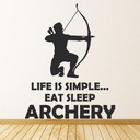 Life Is Simple Archery Quote Wall Sticker