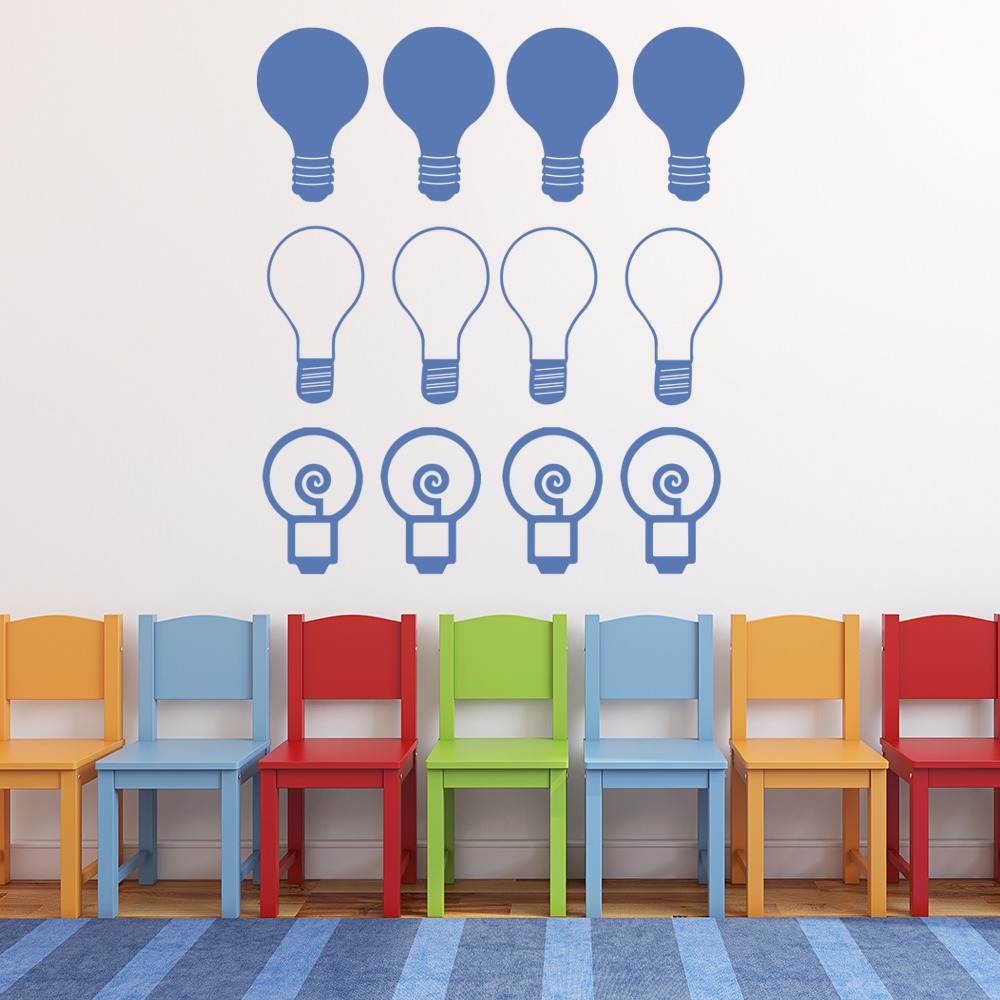 Lightbulb School Nursery Wall Sticker Set
