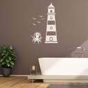 Lighthouse & Octopus Wall Sticker