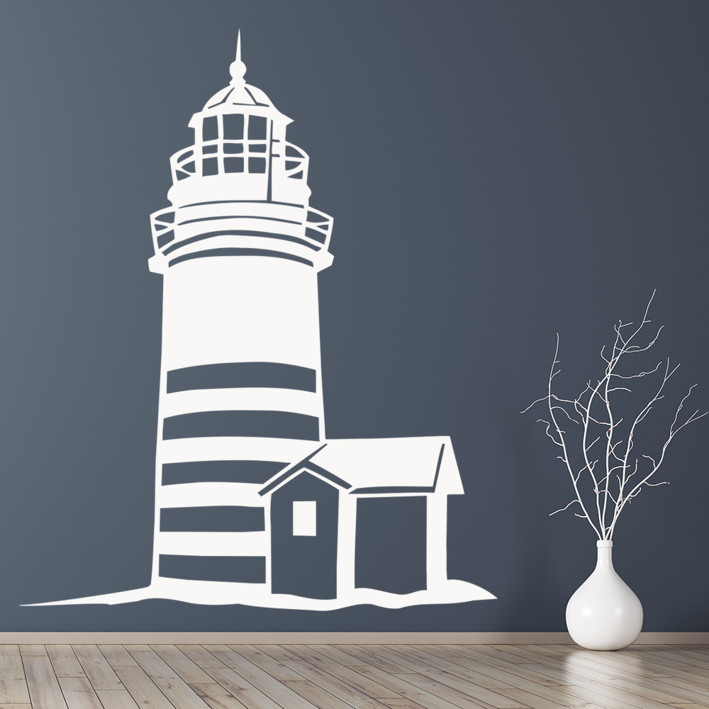 Lighthouse Beach Nautical Wall Sticker - Mod6