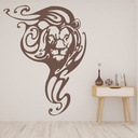 Lion Head African Animals Wall Sticker - Mod3