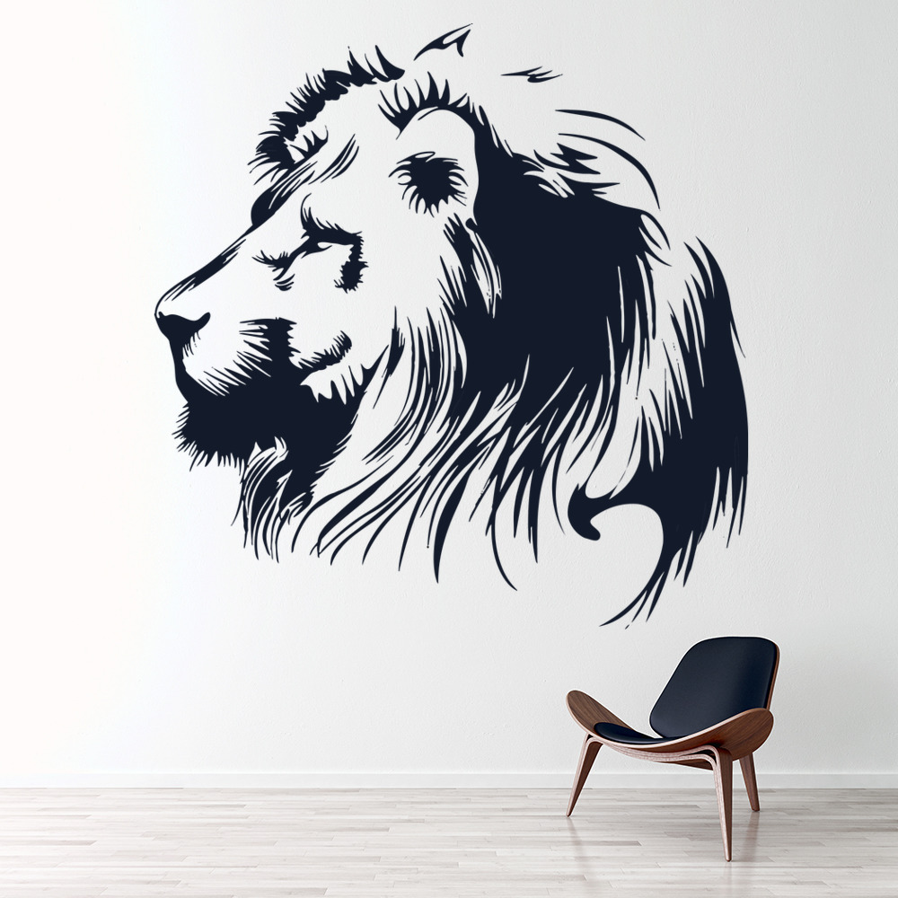 Lion Portrait African Animals Wall Sticker - Mod6