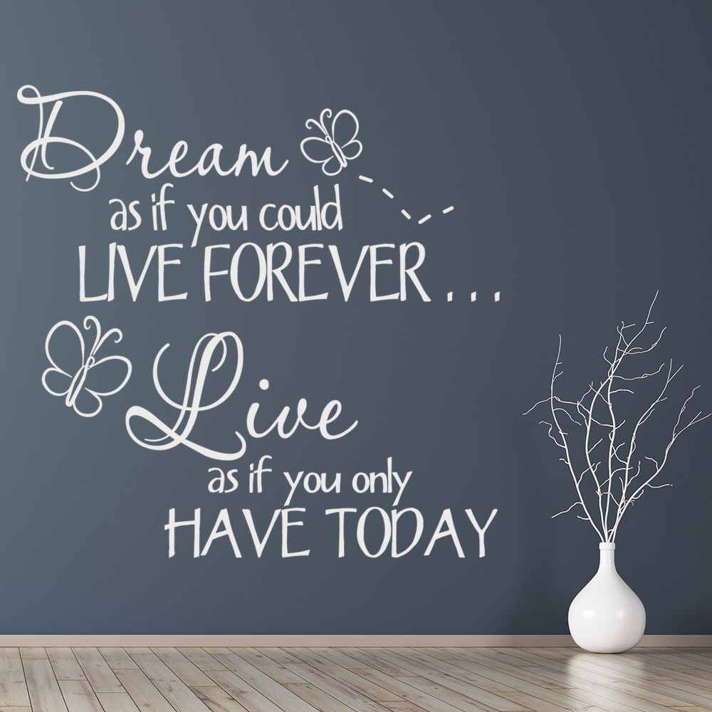 Live For Today Inspirational Quote Wall Sticker - Mod5