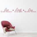 Live Laugh Love Inspirational Quote Wall Sticker - Mod6