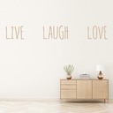 Live Laugh Love Inspirational Quote Wall Sticker - Mod7