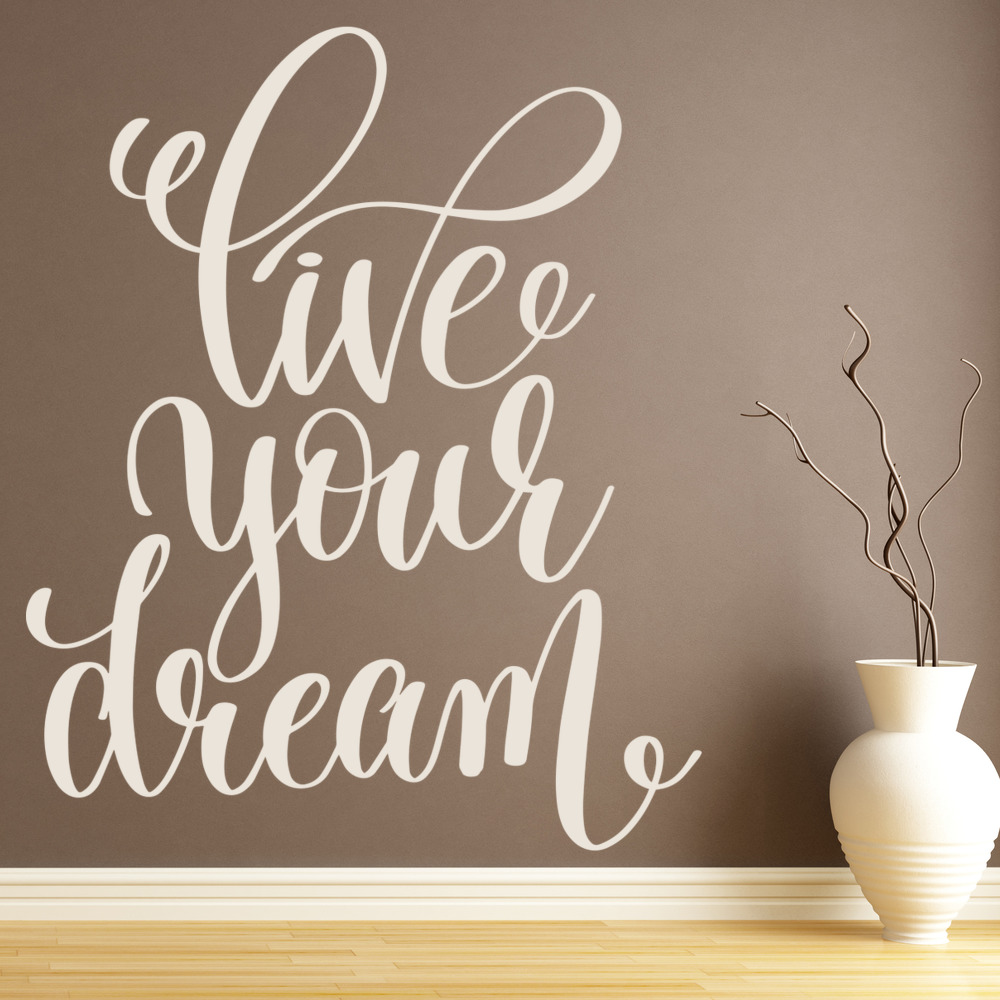 Live Your Dream Fairytale Quote Wall Sticker