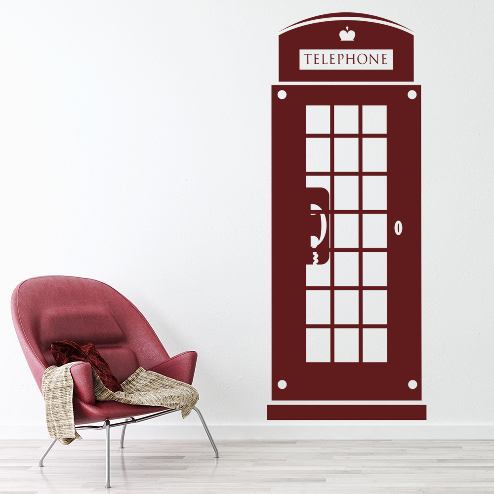 London Phone Box British Landmark Wall Sticker