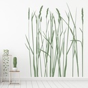 Long Grass Flowers Trees Wall Sticker