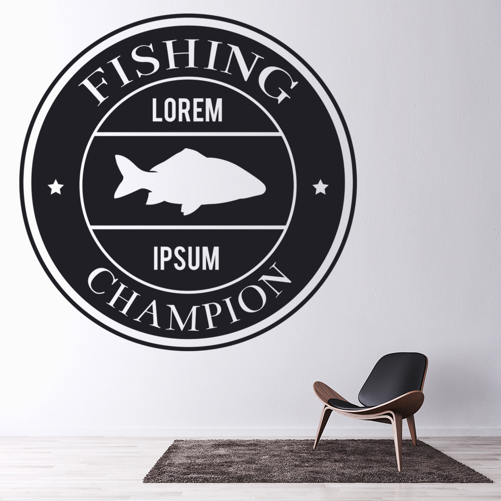 Lorem Ipsum Fishing Champion Wall Sticker
