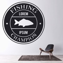 Lorem Ipsum Fishing Champion Wall Sticker