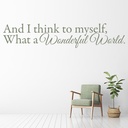 Louis Armstrong What A Wonderful World Wall Sticker