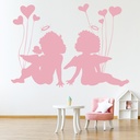 Love Heart Cherubs Angels Wall Sticker