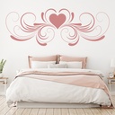 Love Heart Headboard Design Wall Sticker - Mod2