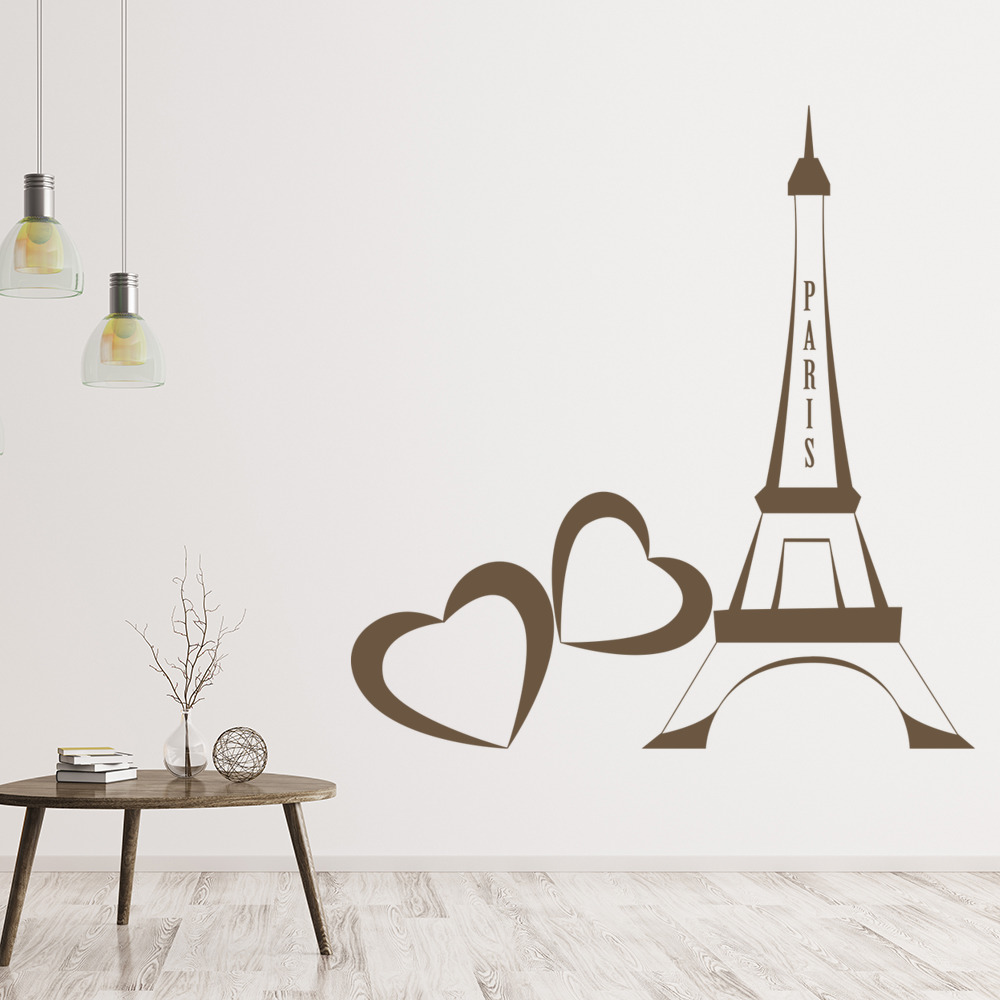 Love Paris Eiffel Tower Wall Sticker - Mod9