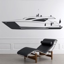 Luxury Speed Boat Sailing Yacht Wall Sticker