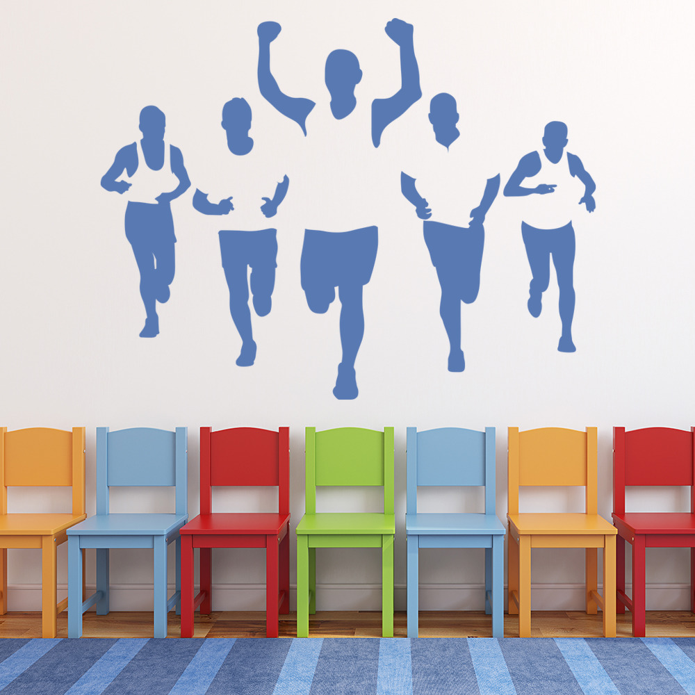 Marathon Runners Athletics Wall Sticker