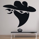 Masked Bandit Head Wild West America USA Wall Stickers Home Decor Art Decals