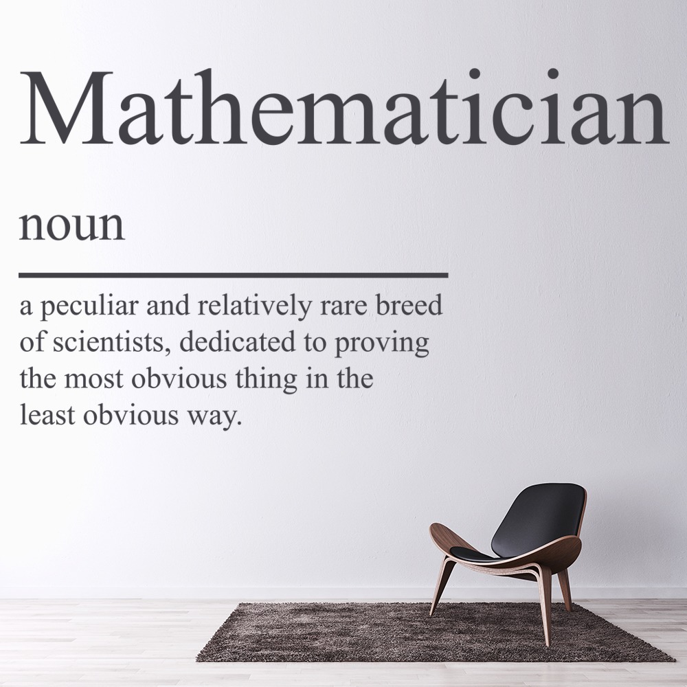 Mathematician Definition Maths Classroom School Wall Sticker