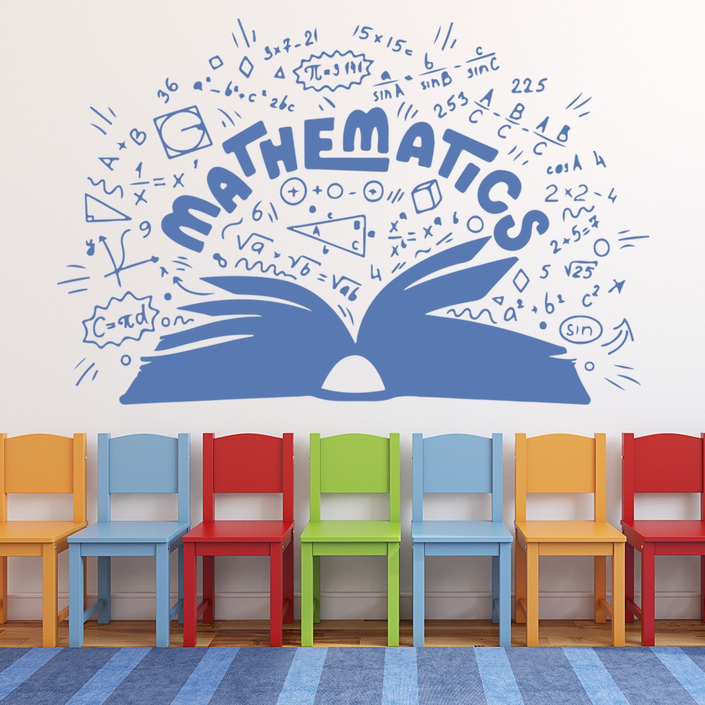 Mathematics Text Book Maths Classroom Wall Sticker