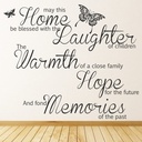 May This Home Be Blessed Family Quote Wall Sticker